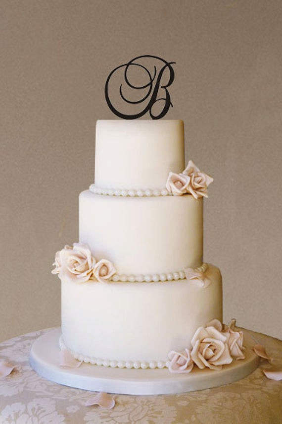 Monogram Cake Toppers For Weddings
 custom wedding cake topper wedding cake topper monogram