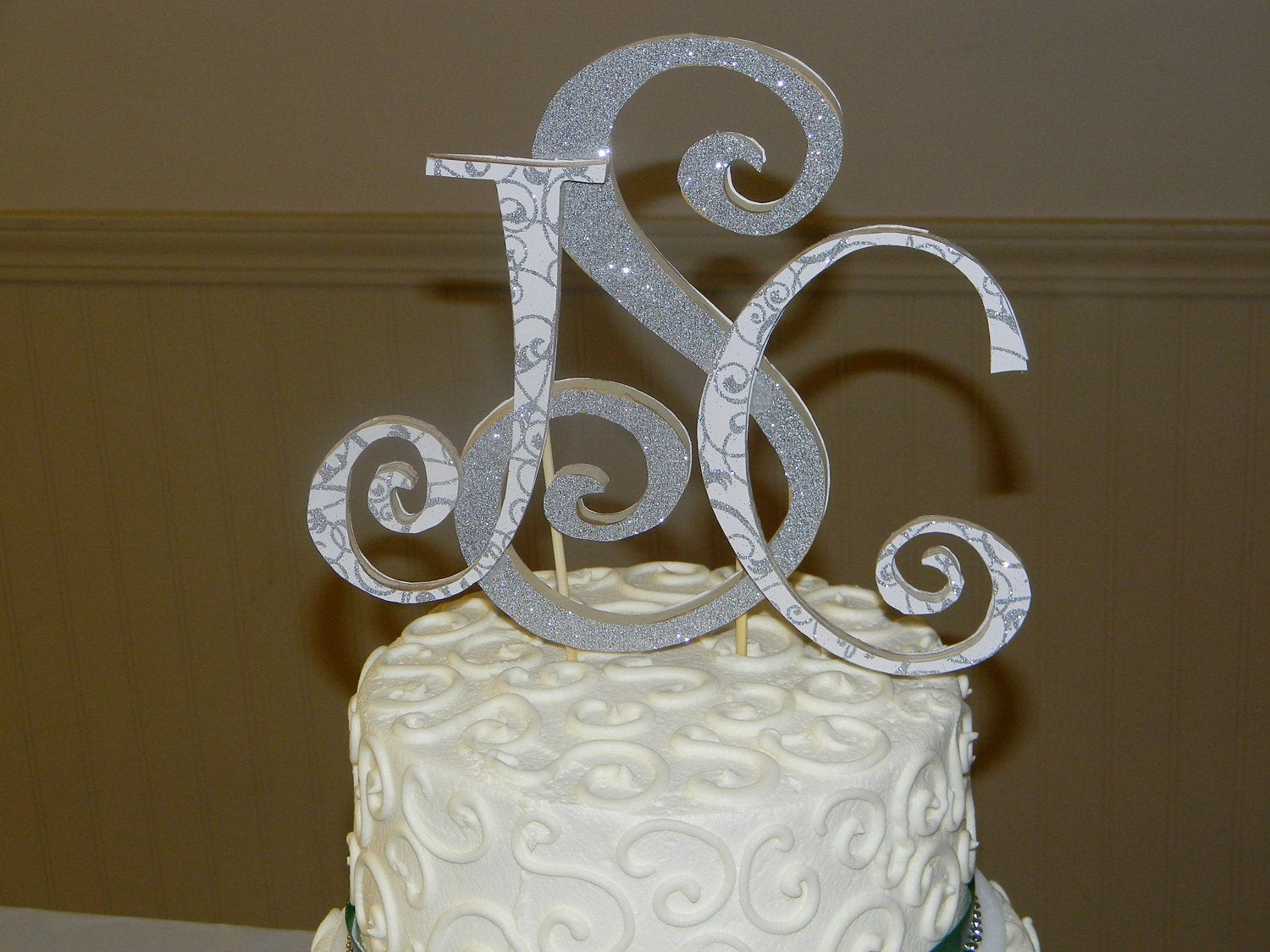 Monogram Cake Toppers For Weddings
 nikkianni on Etsy