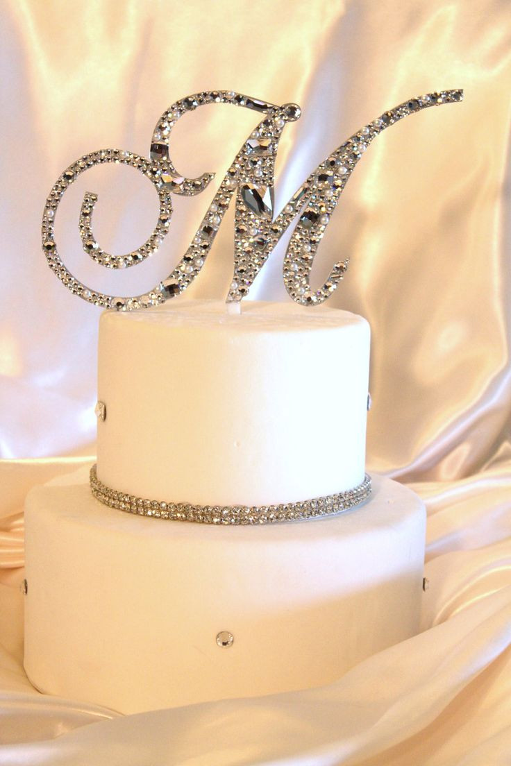 Monogram Cake Toppers For Weddings
 238 best cake toppers stands images on Pinterest