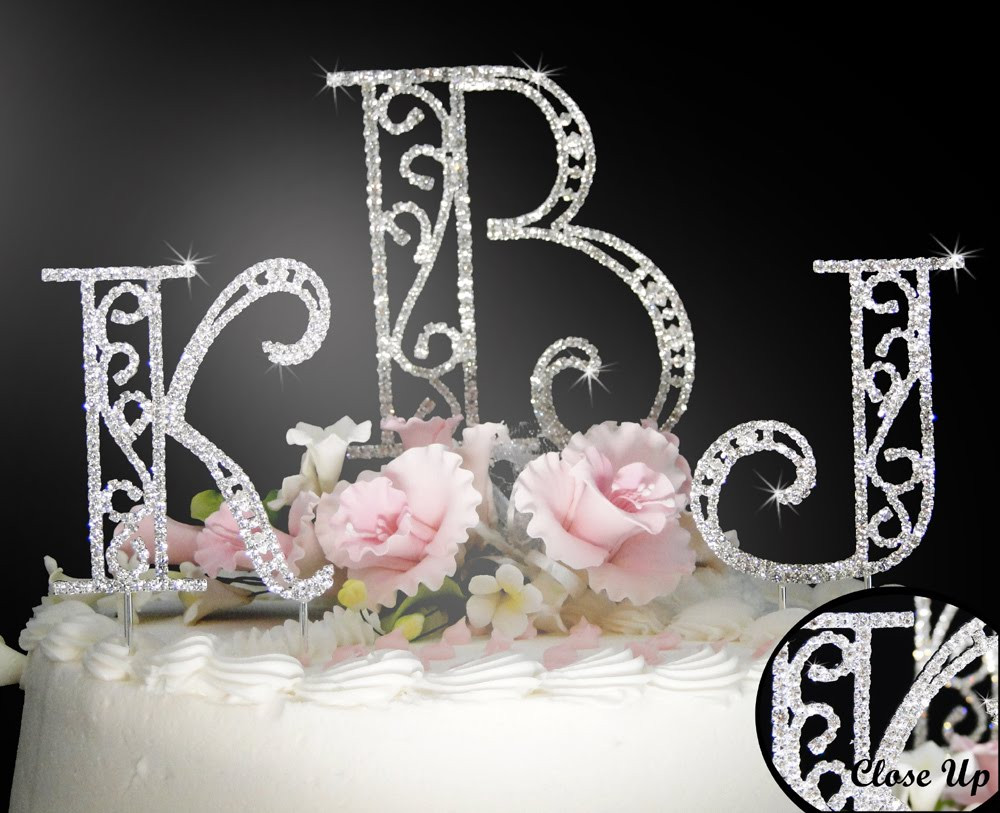 Monogram Cake Toppers For Weddings
 Discount Bridal Prices Monogram Cake Toppers Wedding