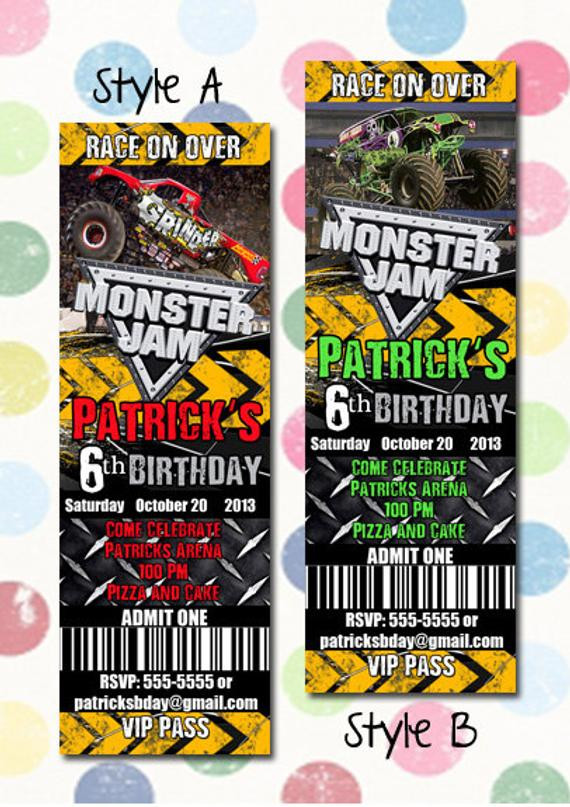 Monster Jam Birthday Party
 Monster Jam Monster Trucks Birthday Party by DigiPopCards