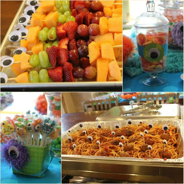 Monsters Inc Birthday Party Food Ideas
 I adopted some of these monster themed food ideas for my
