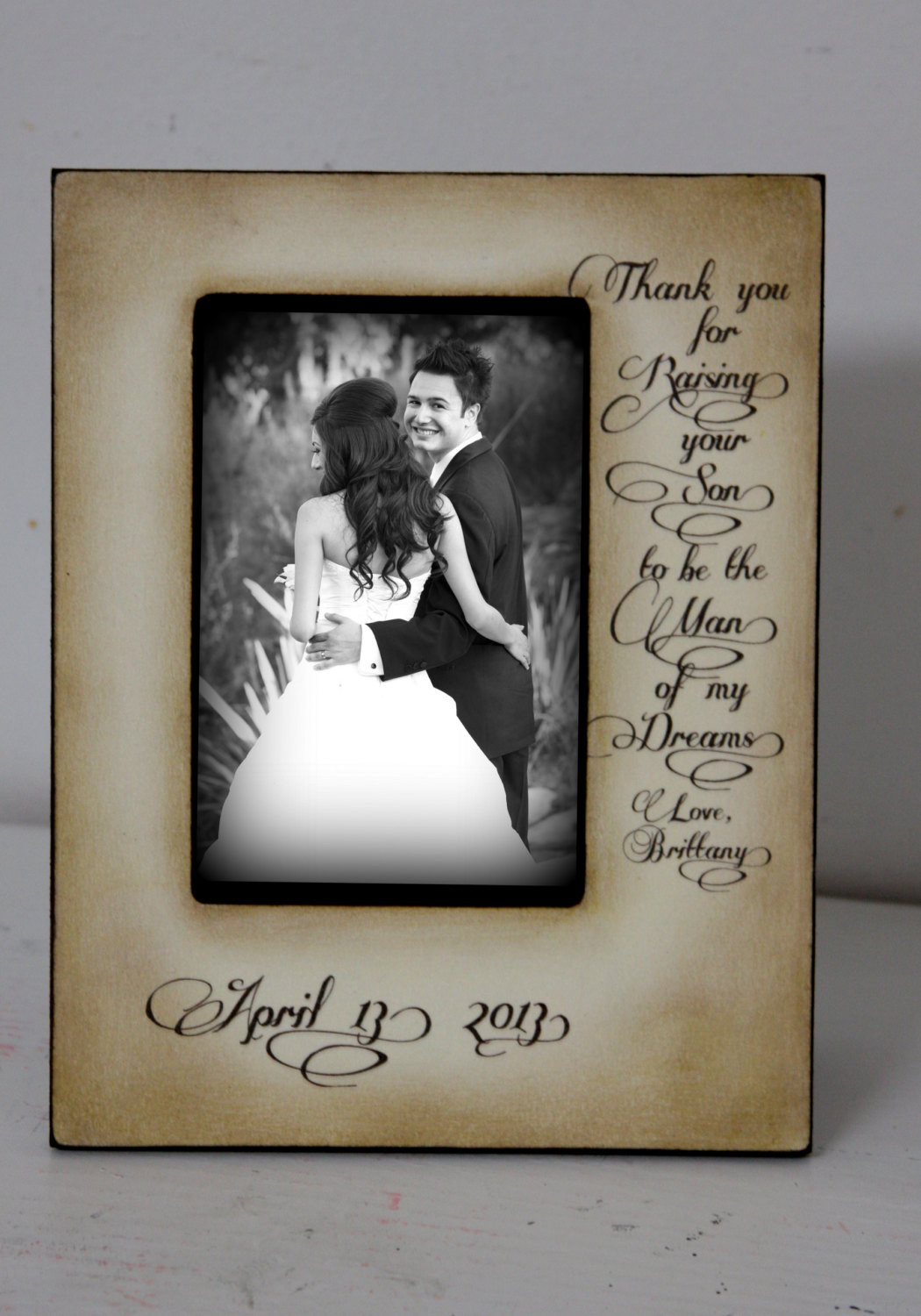 Mother And Son Gift Ideas
 Wedding Sign Picture Frame Thank you for Raising your son to