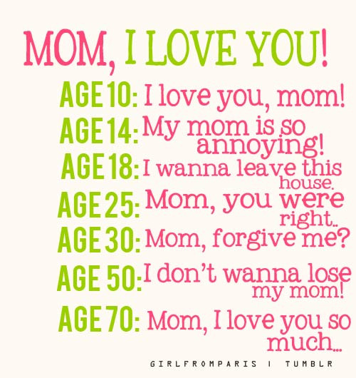 Mother Daughter Love Quotes
 I Love My Mom Quotes From Daughter QuotesGram