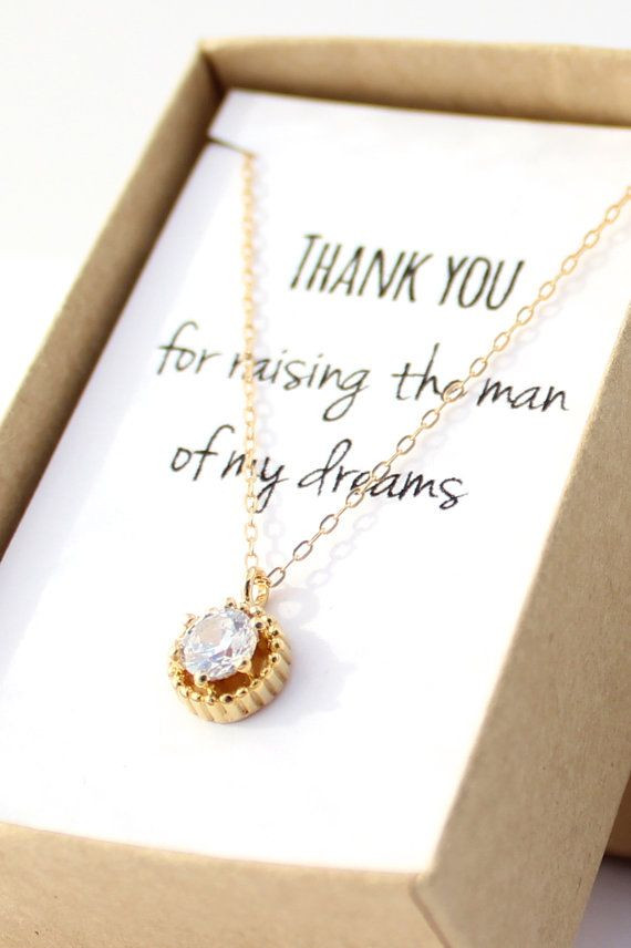 Mother Day Gift Ideas For Boyfriends Mom
 Solitaire Halskette Zirkonia Halskette CZ Diamant