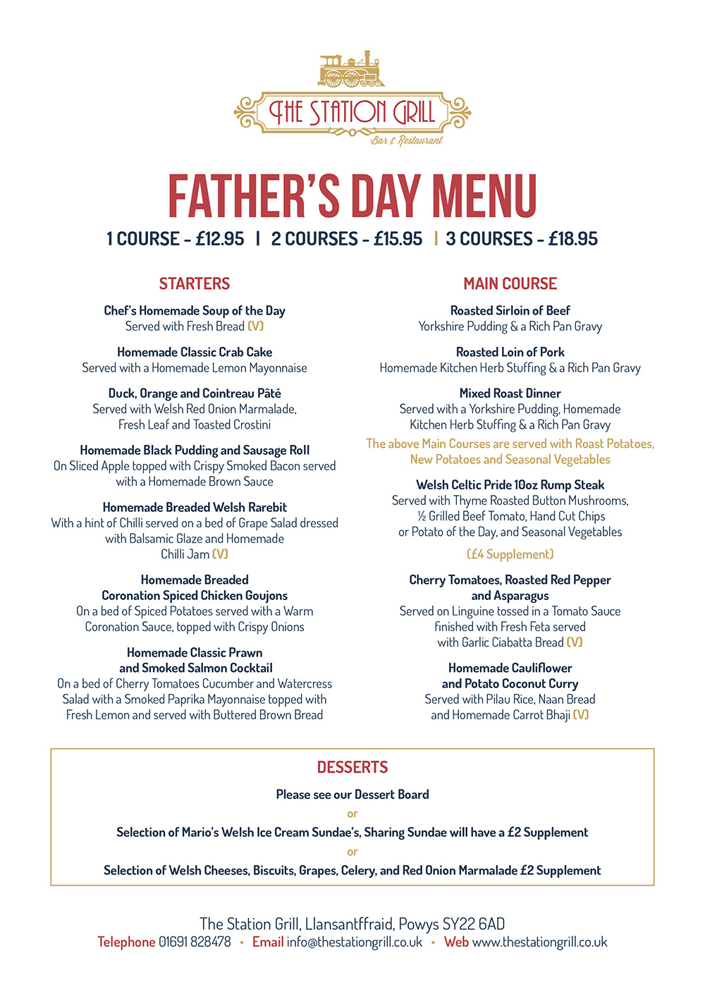 Mother'S Day Dinner Menu
 Celebrate Father s Day 2019 The Station Grill