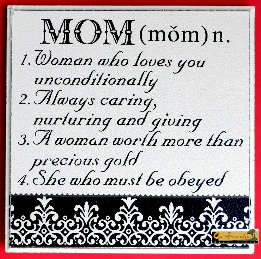 Mother'S Day Quotes
 "MOM" MOTHER S DAY SIGN Humor Funny Wood Plaque Picture