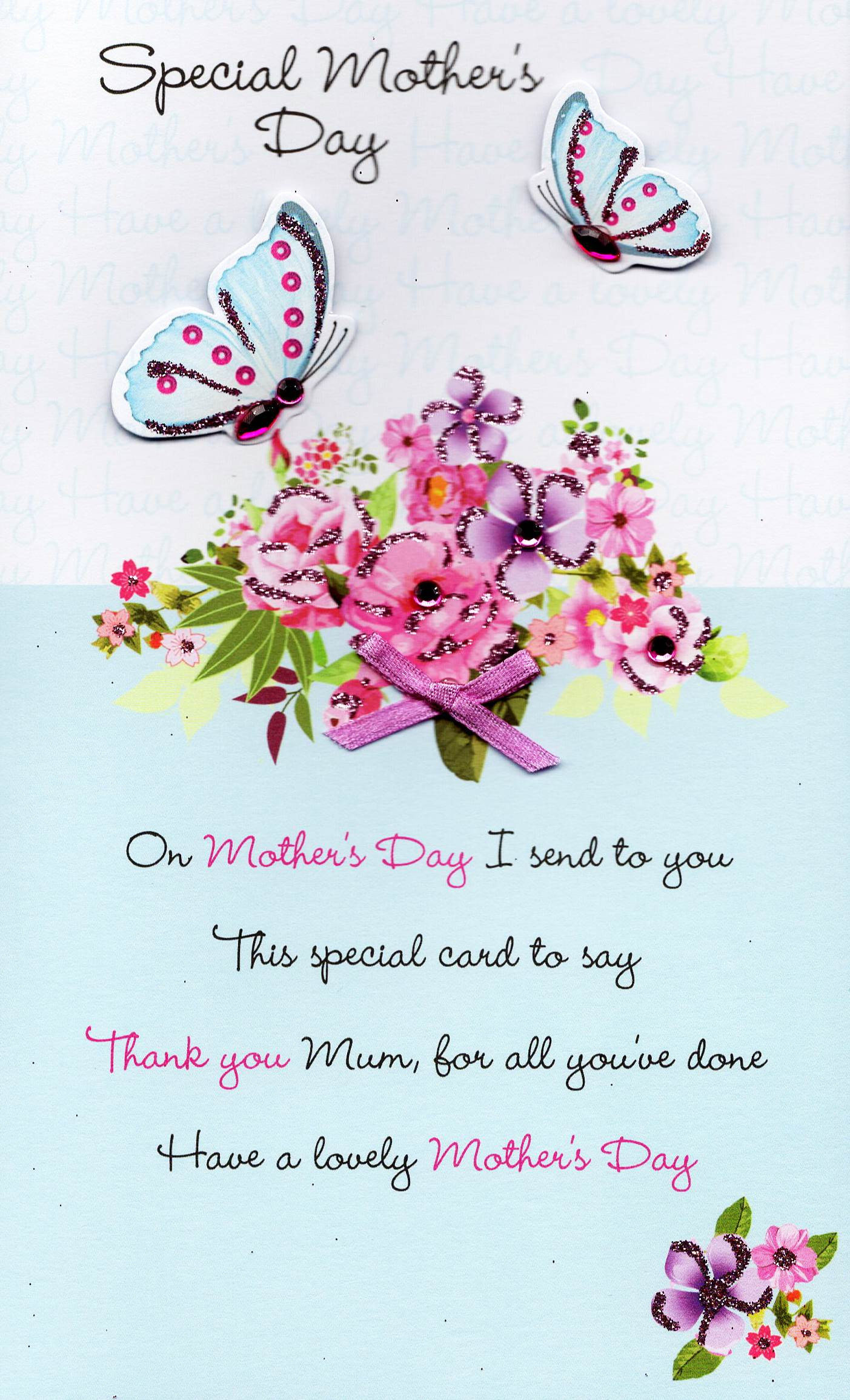 Mother'S Day Quotes
 Luxury Thank You Mum Hand Finished Mother s Day Card