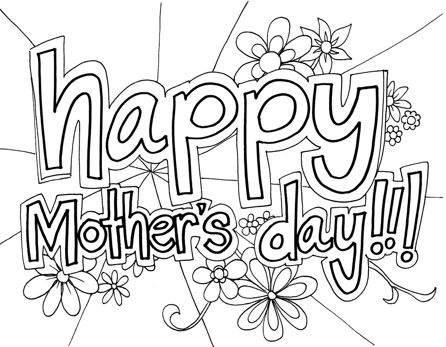 Mothers Day Coloring Pages For Kids
 Free Printable Mothers Day Coloring Pages For Kids