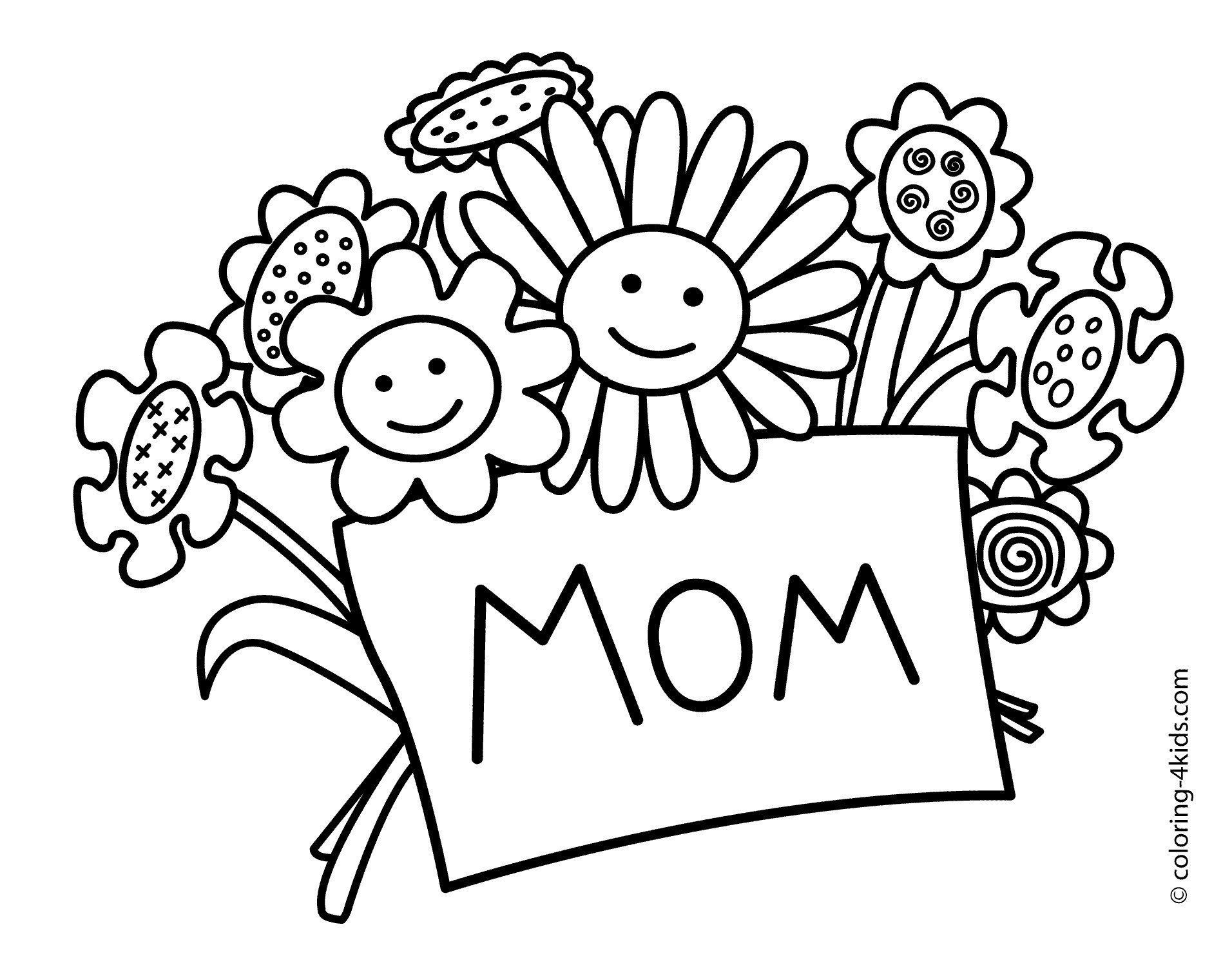 Mothers Day Coloring Pages For Kids
 Mother s day coloring pages for kids printable free