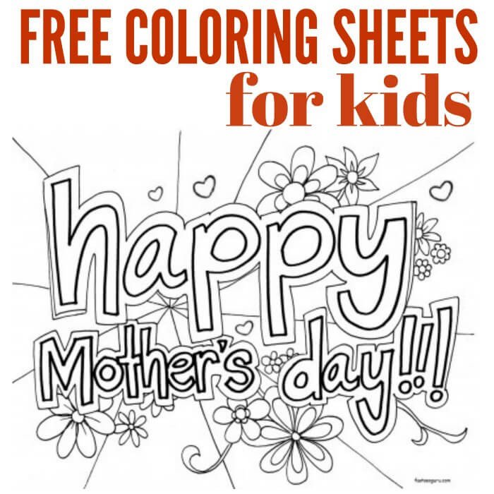 Mothers Day Coloring Sheets Printable
 Free Mother s day coloring pages Mothers Day coloring sheets