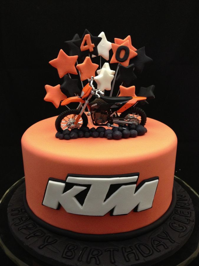 Motorcycle Birthday Cakes
 KTM Motorbike Cake — Birthday Cakes