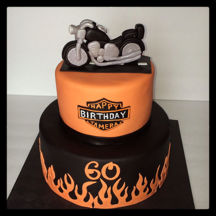 Motorcycle Birthday Cakes
 Harley Davidson Motorcycle Birthday Cake CakeCentral