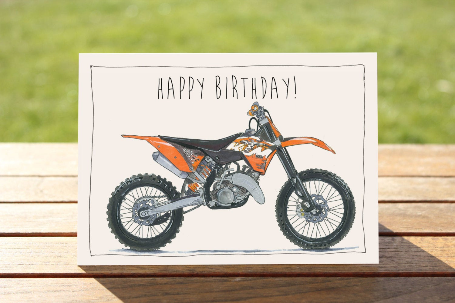 Motorcycle Birthday Cards
 Motorcycle Birthday Card KTM 125SX Dirt Bike A6 6