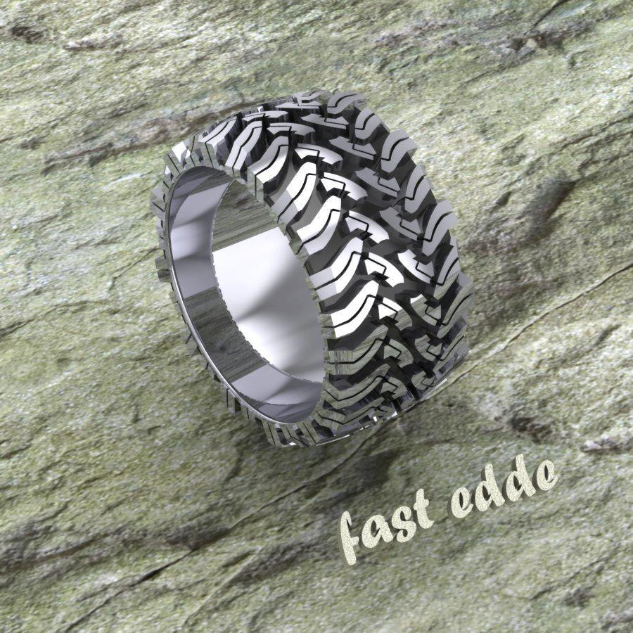 Mud Tire Wedding Rings
 Tread Ring – Silver or Gold