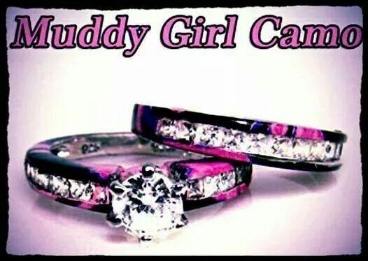 Muddy Girl Wedding Rings
 Muddy girl camo ring set