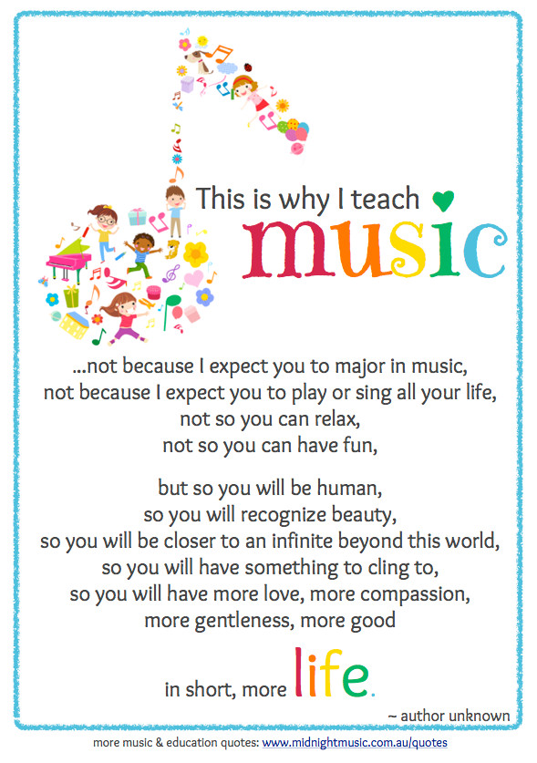 Music Education Quotes
 Teacher Thank You Music Quotes QuotesGram