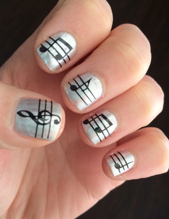 Music Note Nail Designs
 17 Best images about Vinyl nail ideas on Pinterest