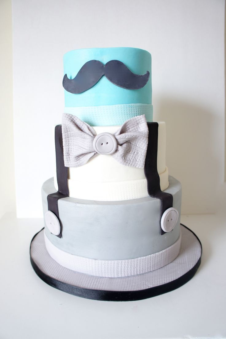 Mustache Birthday Cakes
 Little Gentleman cake moustache bowtie Happy First
