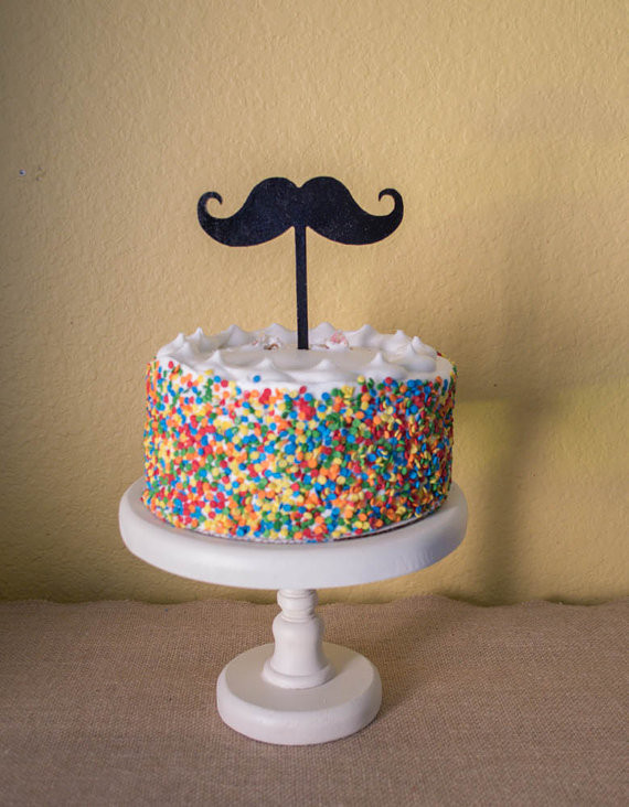 Mustache Birthday Cakes
 Mustache Birthday Cake Topper
