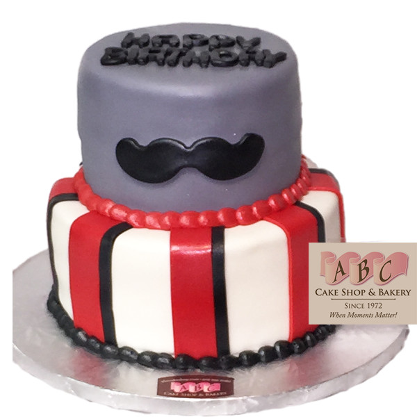 Mustache Birthday Cakes
 1959 2 Tier Mustache Birthday Cake ABC Cake Shop & Bakery