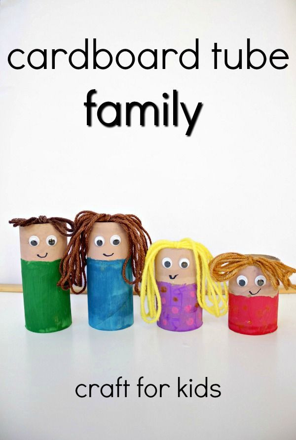 My Family Craft Ideas For Preschool
 Cardboard Tube Family Craft