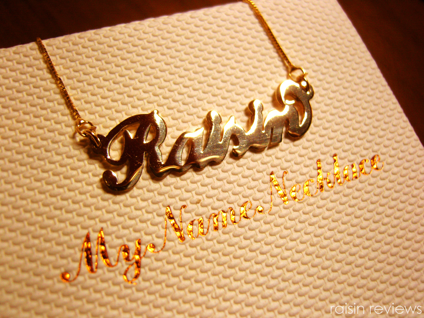 My Name Necklace Reviews
 raisin reviews My Name Necklace Repost