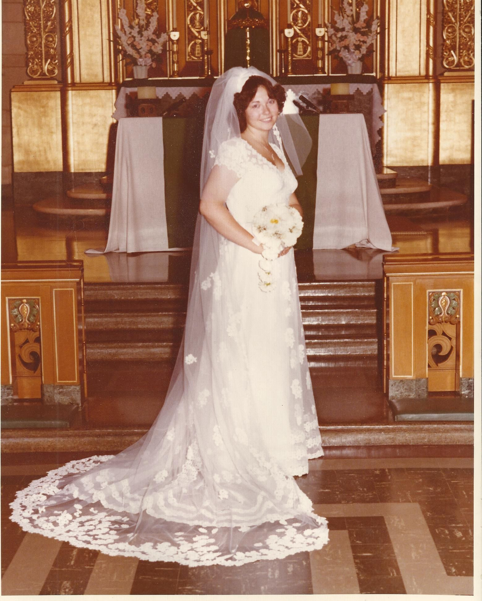 My Wedding Dress
 In 1976 my wedding dress cost 3 times my monthly salary
