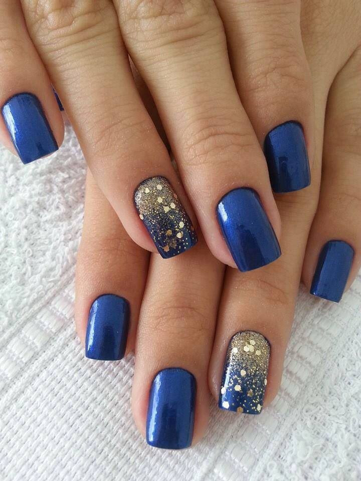 Nail Art Blue
 Navy blue nail art nail polish nails Nail art