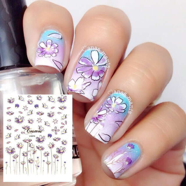 Nail Art Design Stickers
 $3 07 1 Sheet Cute Flower 3D Nail Art Stickers Light