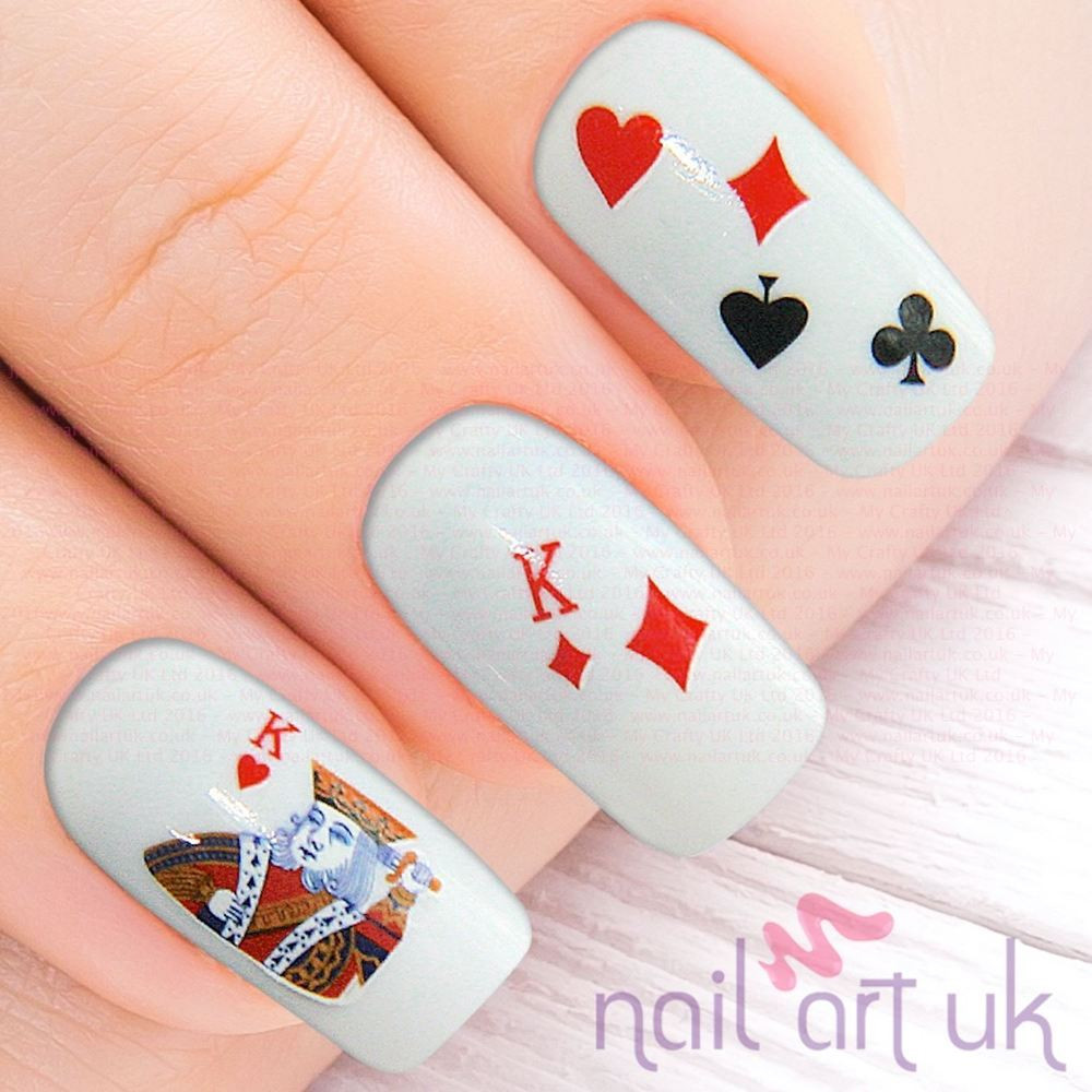 Nail Art Design Stickers
 Deck Cards Water Decal Nail Art Stickers Decals