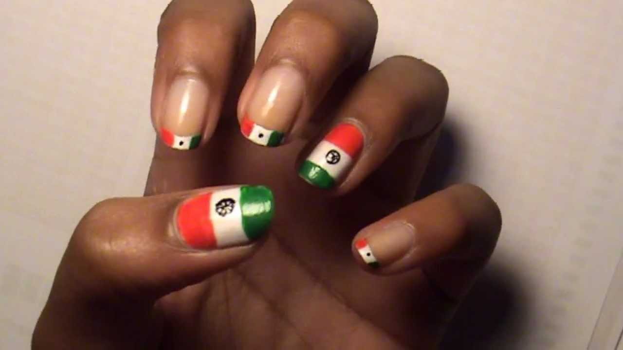 Nail Art Flags
 Indian flag nail art by glamnails