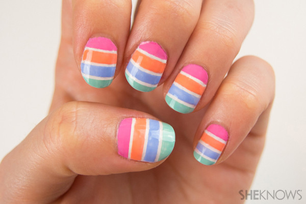 Nail Art Stripes
 Pastel striped nail art tutorial