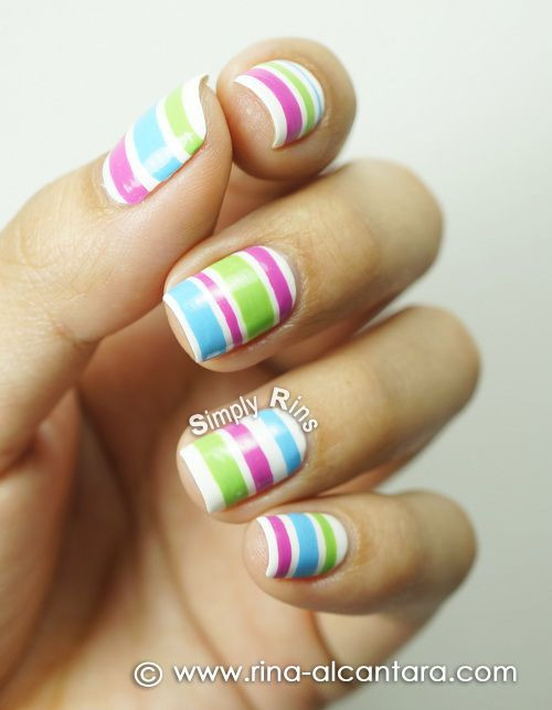 Nail Art Stripes
 Nail Designs With Stripes fashionsy