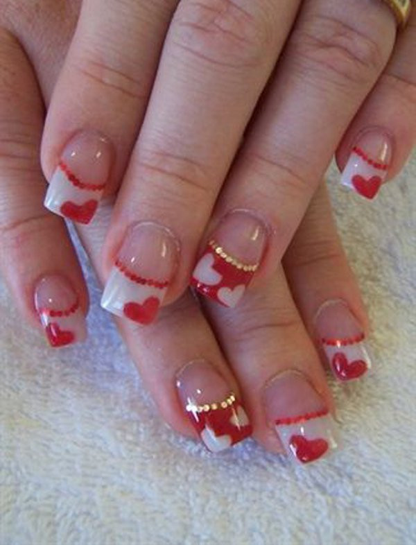 Nail Art Valentines Day Design
 Collection of Valentines Day Nail Art Design Ideas