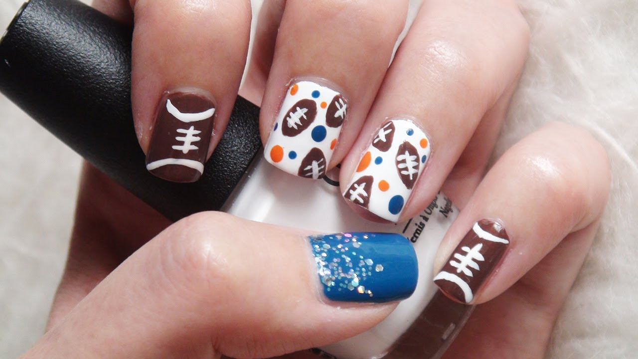 Nail Designs Pictures
 Football Nails Cute & Easy Design