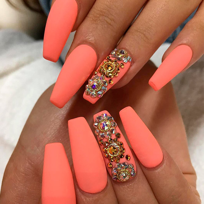 Nail Ideas Coffin
 Try Cool Сoffin Shape Nails