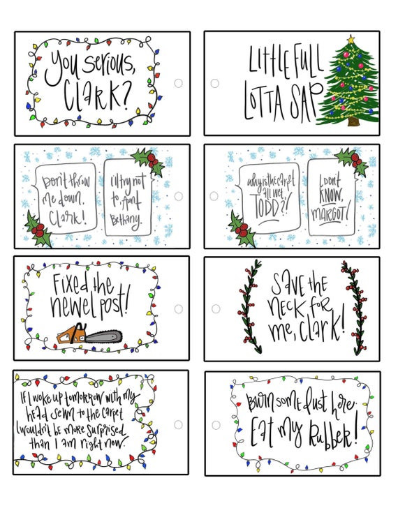 National.Lampoons Christmas Vacation Quotes
 Christmas Vacation movie Quotes Christmas Gift Tags