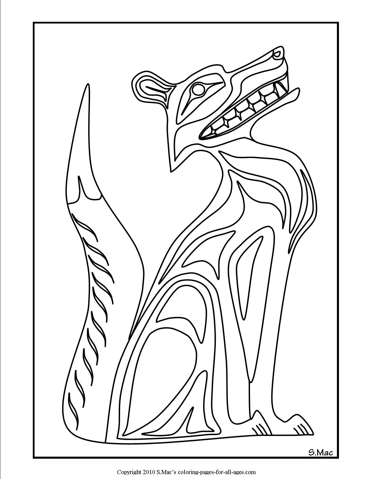 Native American Coloring Pages Printables
 Pacific Northwest Native American Art Coloring Pages – S