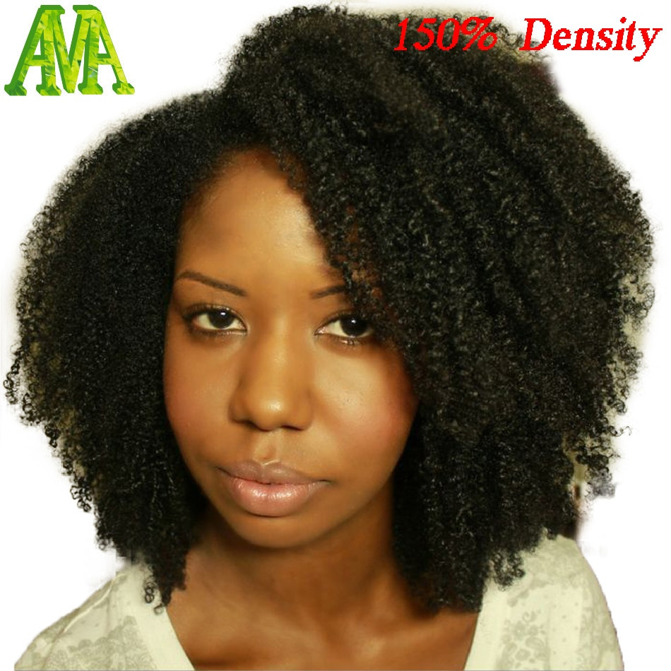 Natural Hairstyle Wigs
 150 Density Brazilian Virgin Hair Wig Afro Kinky Curly