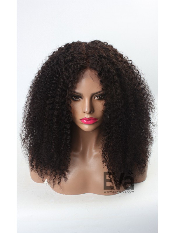 Natural Hairstyle Wigs
 Natural Afro Curly Human Hair Full Lace Wig Curly EvaWigs