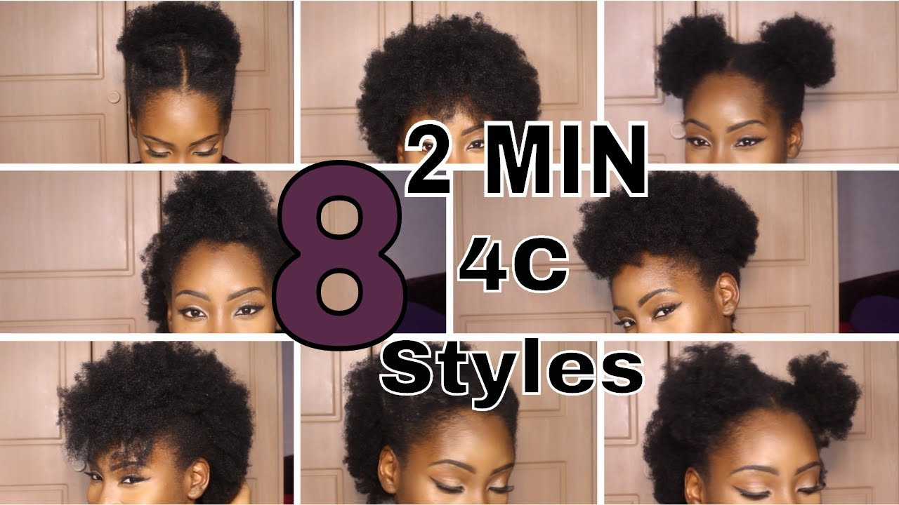 Natural Hairstyles Short 4C Hair
 8 SUPER QUICK HAIRSTYLES ON SHORT 4C HAIR