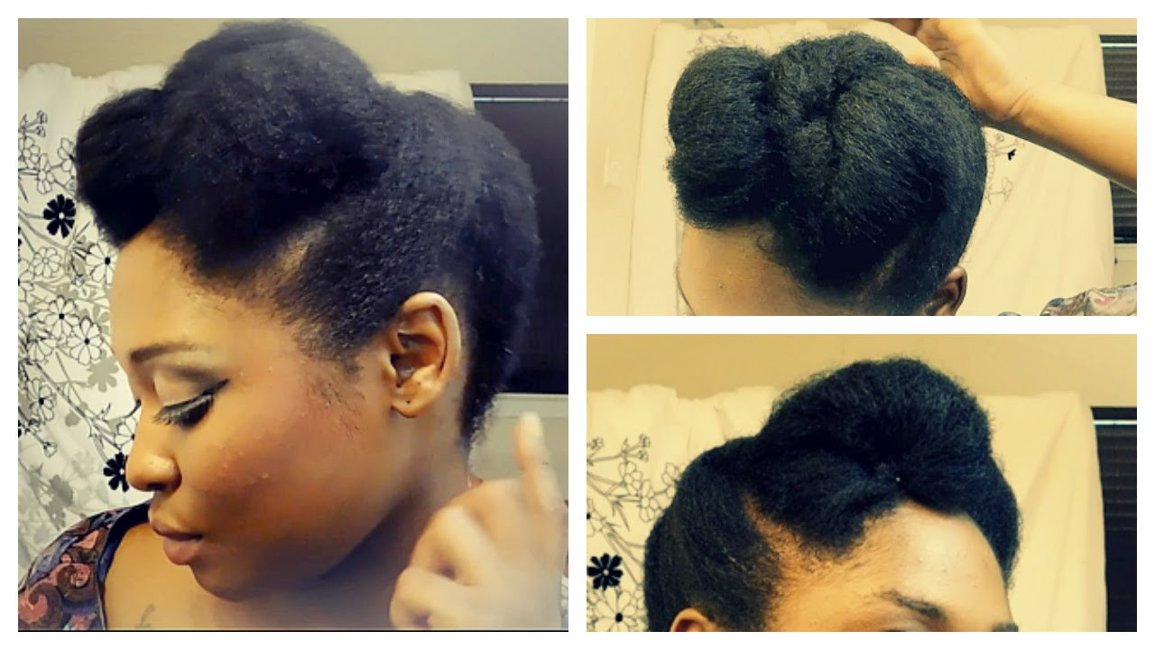 Natural Hairstyles Short 4C Hair
 Quick and Easy Updo Short To Medium Length 4b 4c