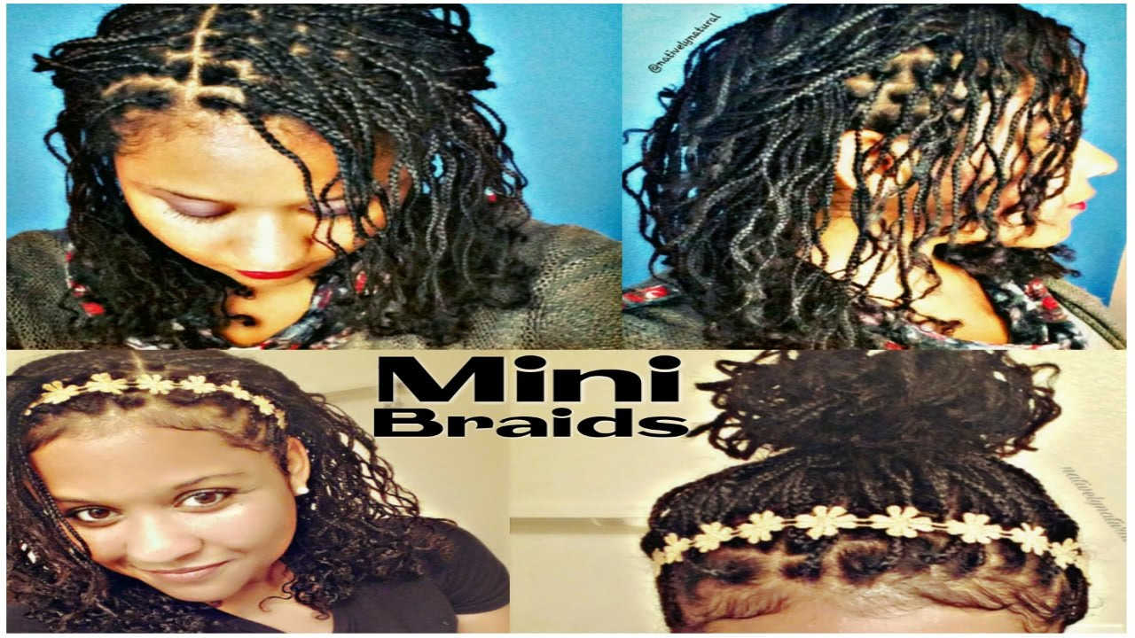 Natural Hairstyles Without Weave
 Mini Braids No Weave Natural Hair Protective Style for