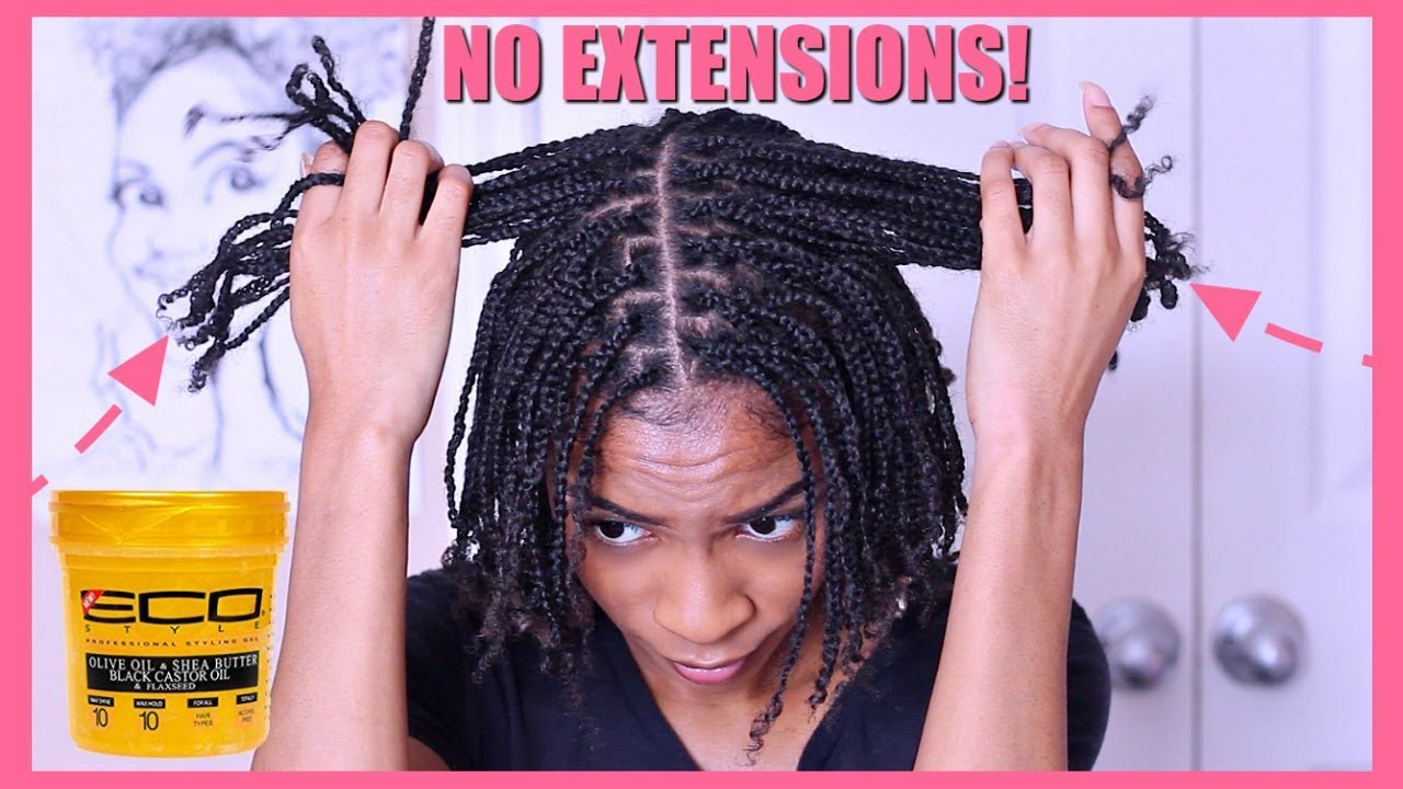 Natural Hairstyles Without Weave
 How To Box Braids Protective Style on Natural Hair No