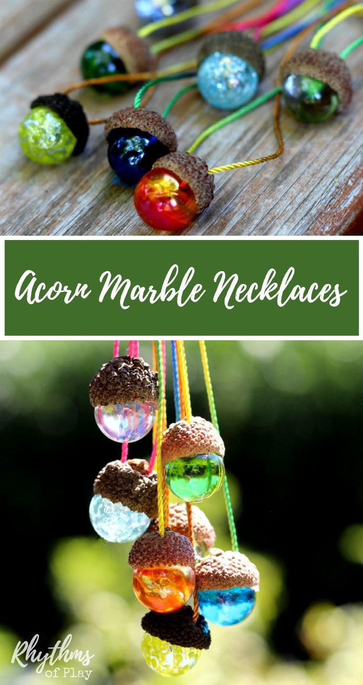 Nature Crafts For Adults
 Acorn Marble Necklace DIY
