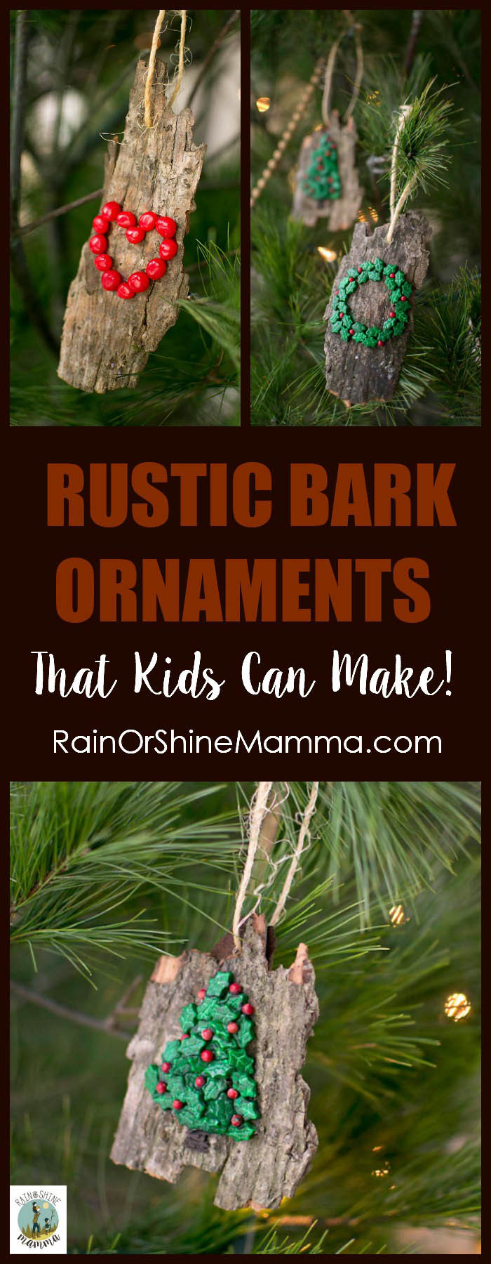 Nature Crafts For Adults
 DIY Christmas Ornaments from Bark That Kids Can Make