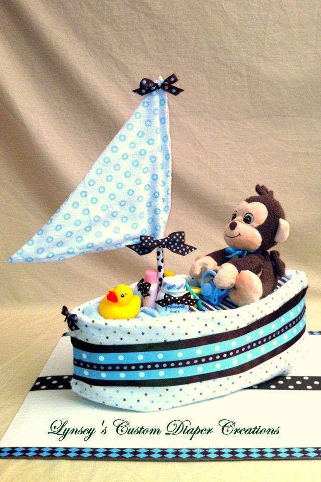 Nautical Baby Shower Gift Ideas
 I like this cute nautical diaper cake It would make a