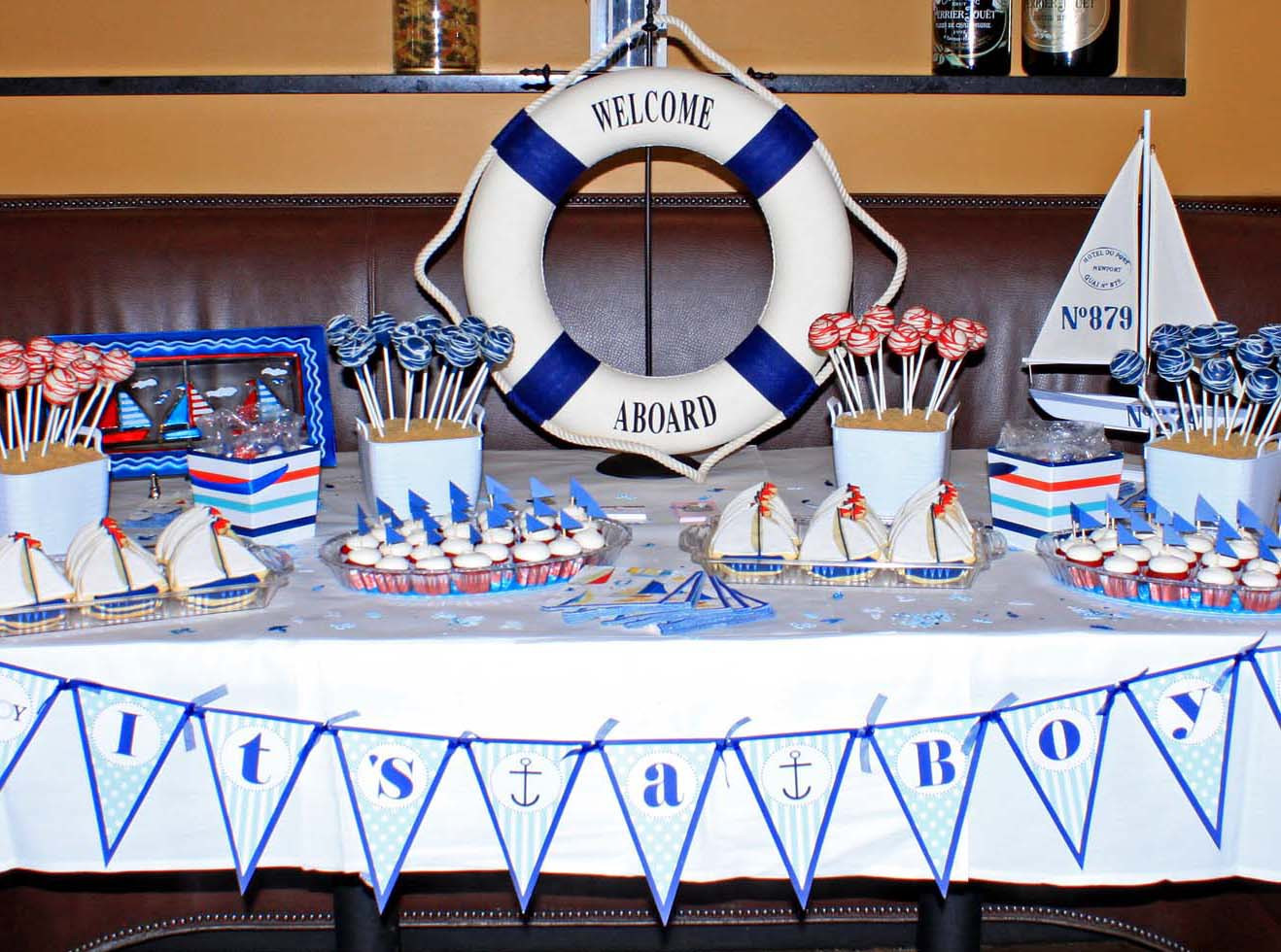 Nautical Baby Shower Gifts
 Sailboat Nautical Themed Baby Shower Ideas