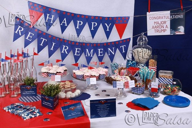 Navy Retirement Party Ideas
 Patriotic or Military Retirement Party Theme